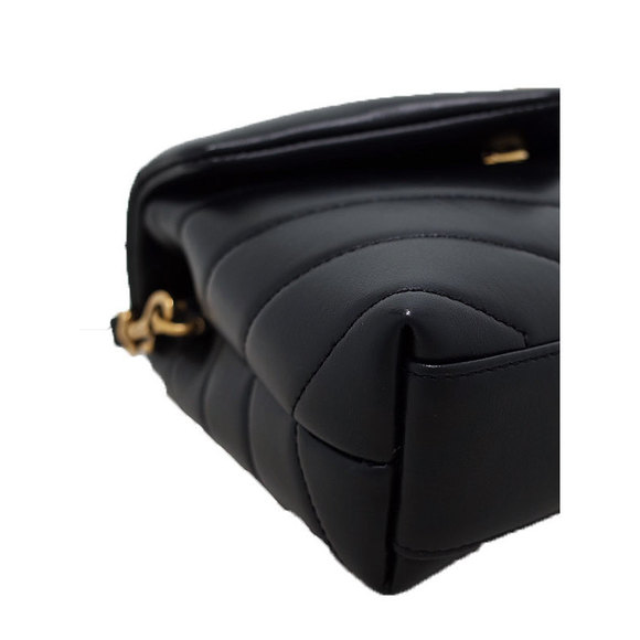 Saint Laurent Paris Monogram Loulou Strap Bag Black - Picture 8 of 9